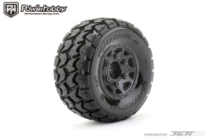 Powerhobby Tomahawk 1/10 SC Belted Tires (2) with Removable Hex Wheels