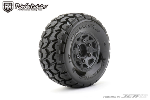 Powerhobby Tomahawk 1/10 SC Belted Tires (2) with Removable Hex Wheels