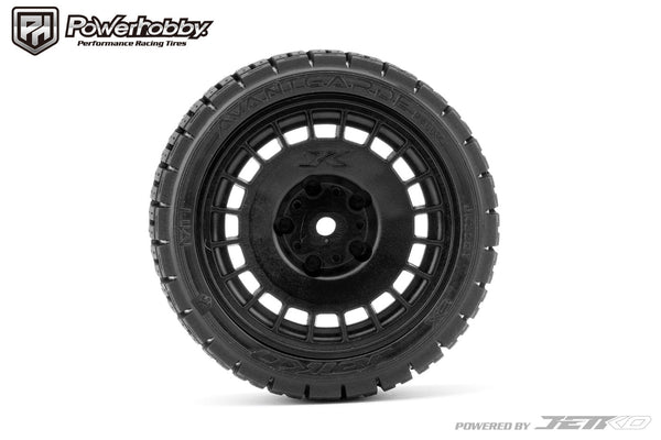 Powerhobby 1/10 Rally Car Avantgarde Mounted Tires Radial Wheels (4)