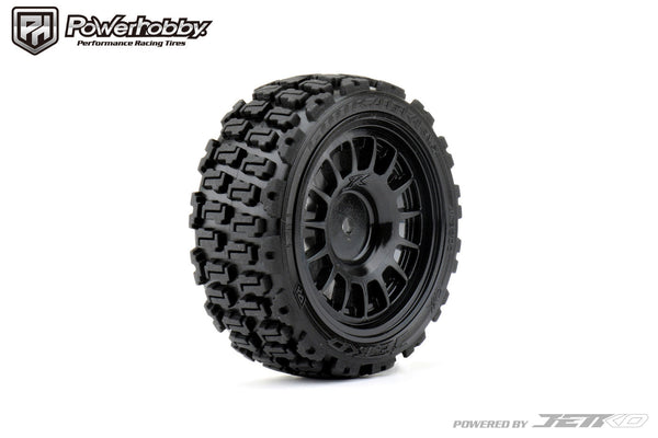 Powerhobby 1/10 Rally Car Couragia Mounted Tires Claw Wheels (4)