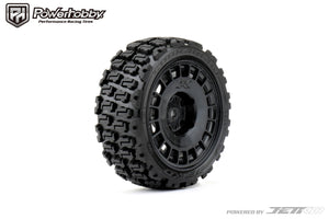 Powerhobby 1/10 Rally Car Couragia Mounted Tires Radial Wheels (4)