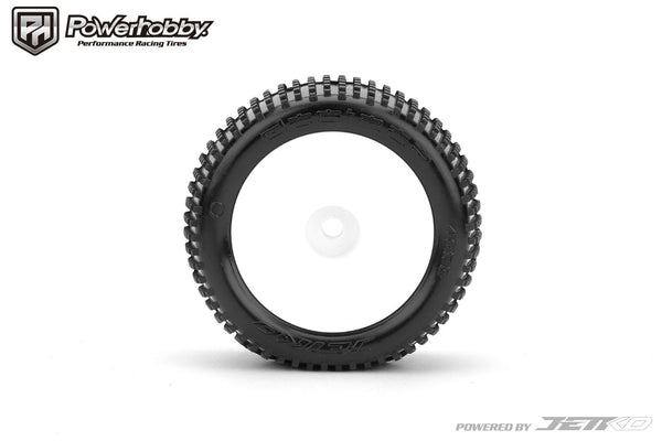 Powerhobby Desirer Front/Rear Mini-T Mounted Tires 8mm White Soft