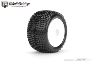 Powerhobby Desirer Front/Rear Mini-T Mounted Tires 8mm White Soft
