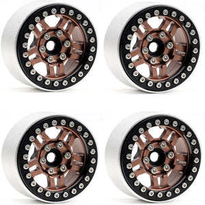 Powerhobby B4 Aluminum 1.9 Beadlock Wheels 9mm Hubs Bronze (4) 1/10 Rock Crawler