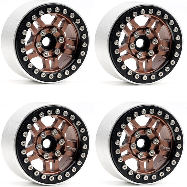 Powerhobby B4 Aluminum 1.9 Beadlock Wheels 9mm Hubs Bronze (4) 1/10 Rock Crawler