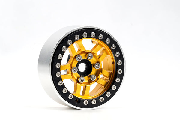 Powerhobby B4 Aluminum 1.9 Beadlock Wheels 9mm Hubs Gold (4) 1/10 Rock Crawler
