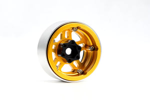 Powerhobby B4 Aluminum 1.9 Beadlock Wheels 9mm Hubs Gold (4) 1/10 Rock Crawler