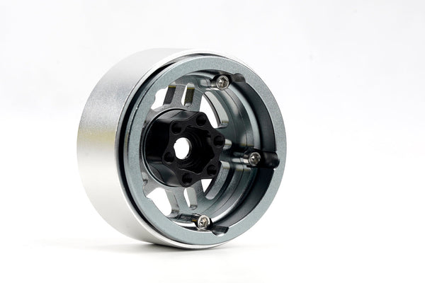 Powerhobby B4 Aluminum 1.9 Beadlock Wheels 9mm Hubs Grey (4) 1/10 Rock Crawler