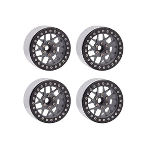 Powerhobby Aluminum 2.2" Beadlock Wheels Grey (4) 1/10 Rock Crawler