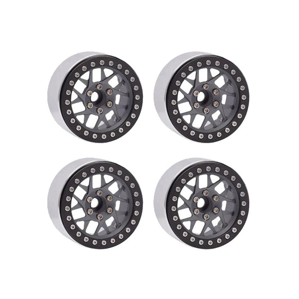 Powerhobby Aluminum 2.2" Beadlock Wheels Grey (4) 1/10 Rock Crawler