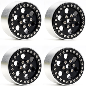 Powerhobby B5 Aluminum 1.9 Beadlock Wheels Super Positive Offset Black (4) Rock Crawler