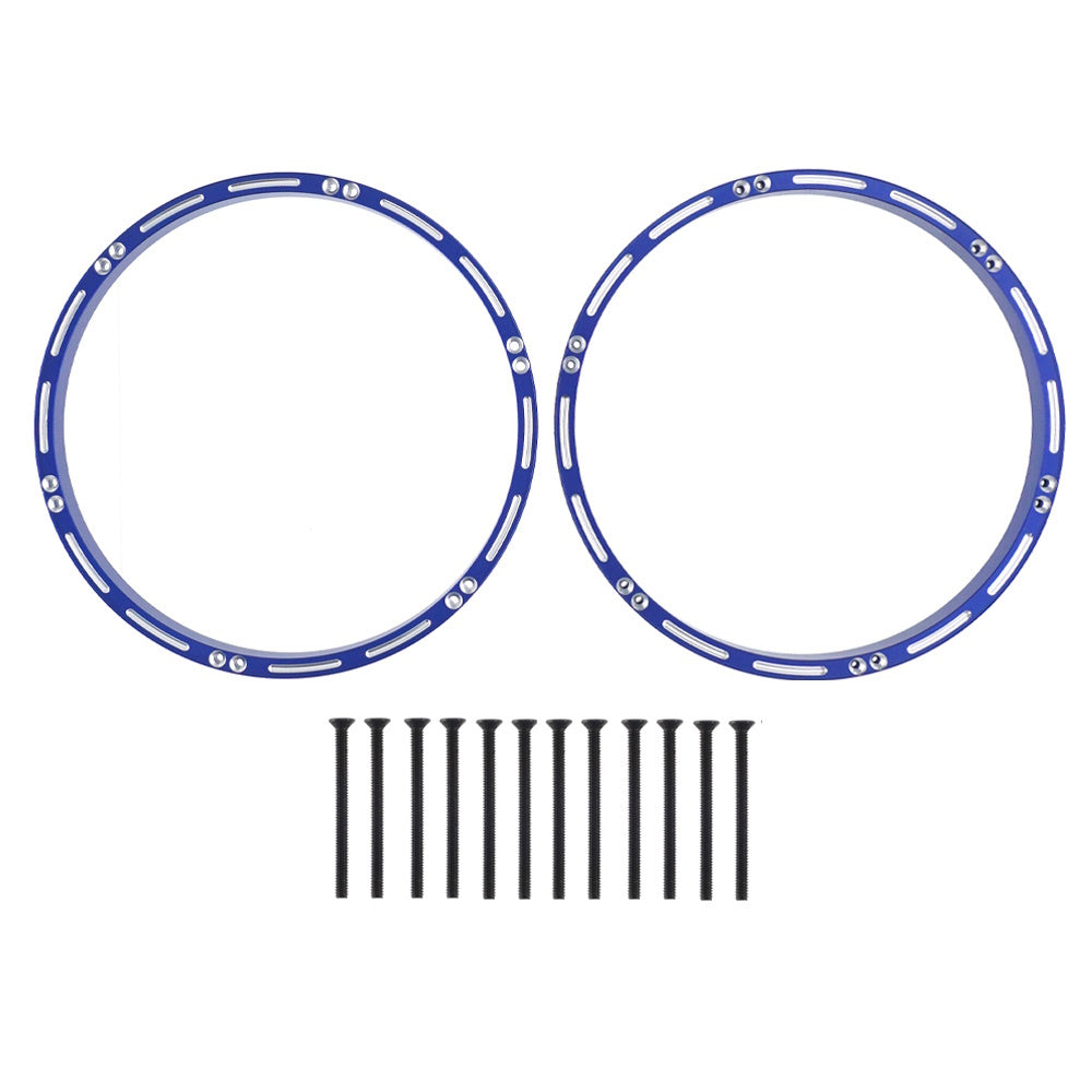 Powerhobby 7075 Aluminum Front Wheel Reinforcement Rings Blue Losi Promoto MX