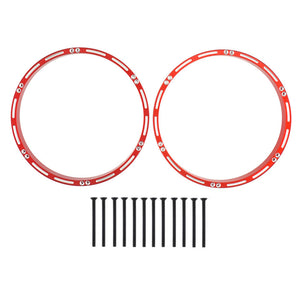 Powerhobby 7075 Aluminum Front Wheel Reinforcement Rings Red Losi Promoto MX