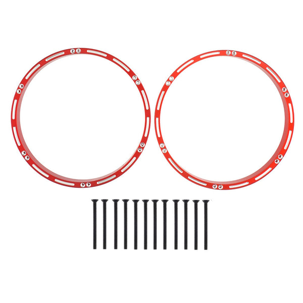 Powerhobby 7075 Aluminum Front Wheel Reinforcement Rings Red Losi Promoto MX