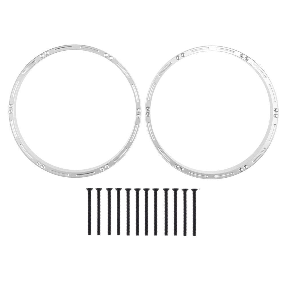 Powerhobby 7075 Aluminum Front Wheel Reinforcement Rings Silver Losi Promoto MX