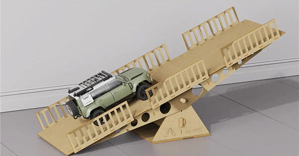 High Density RC Crawler Wood Small Tilting Bridge 1/24 1/18