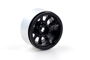 Powerhobby B7 Aluminum 1.9 Beadlock Wheels 9mm Hubs Black (4) 1/10 Rock Crawler