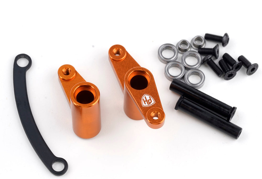 Powerhobby Aluminum Ball Bearing Steering Bellcrank Set Orange HPI RS4 Sport 3
