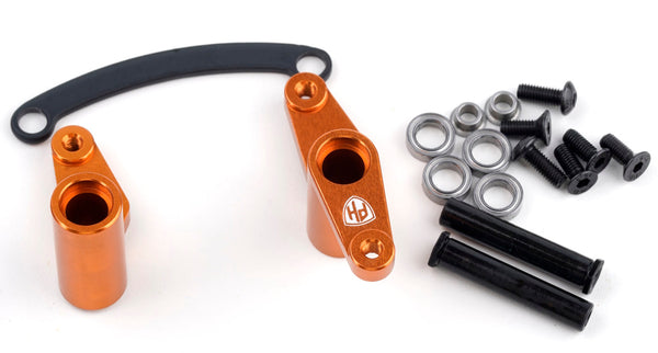 Powerhobby Aluminum Ball Bearing Steering Bellcrank Set Orange HPI RS4 Sport 3