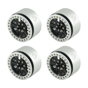 Powerhobby Aluminum 2.2" Beadlock Wheels Black (4) 1/10 Rock Crawler