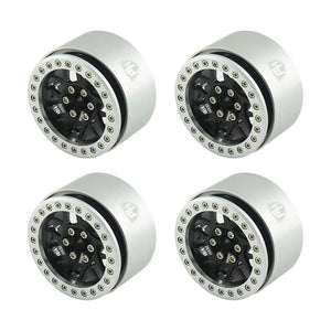 Powerhobby Aluminum 2.2" Beadlock Wheels Black (4) 1/10 Rock Crawler
