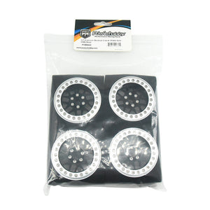 Powerhobby Aluminum 2.2" Beadlock Wheels Black (4) 1/10 Rock Crawler
