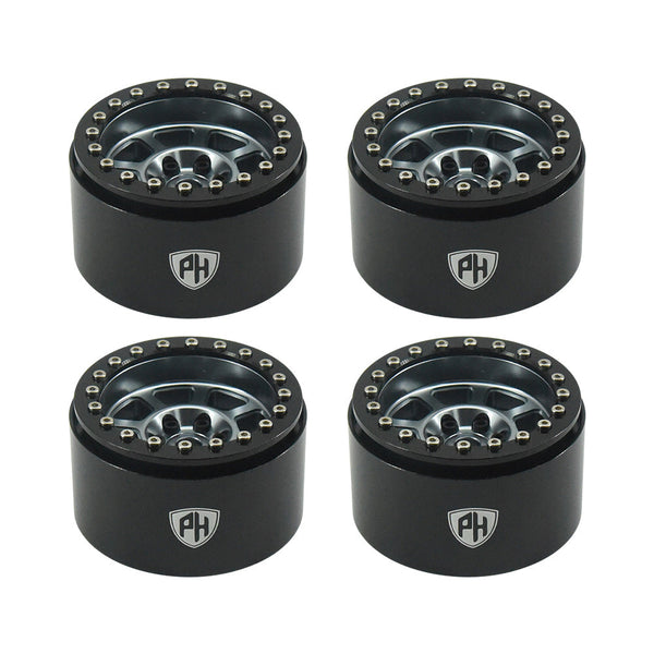 Powerhobby Aluminum 2.2" Beadlock Wheels (4) 1/10 Rock Crawler