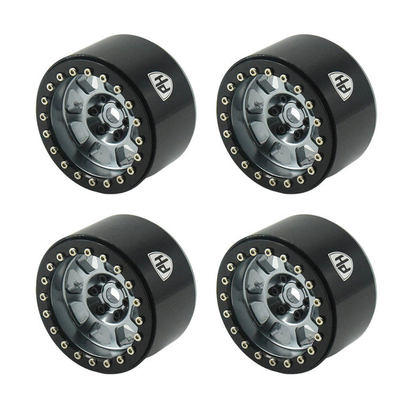 Powerhobby Aluminum 2.2" Beadlock Wheels (4) 1/10 Rock Crawler