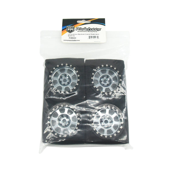 Powerhobby Aluminum 2.2" Beadlock Wheels (4) 1/10 Rock Crawler