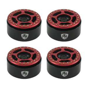 Powerhobby Aluminum 2.2" Beadlock Wheels Red (4) 1/10 Rock Crawler