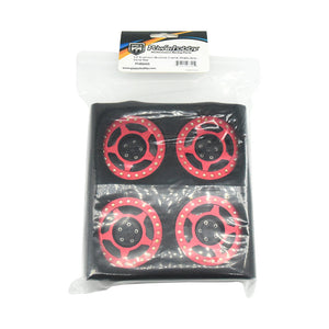 Powerhobby Aluminum 2.2" Beadlock Wheels Red (4) 1/10 Rock Crawler