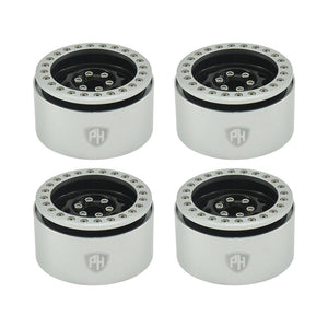 Powerhobby Aluminum 2.2" Beadlock Wheels Black Star (4) 1/10 Rock Crawler