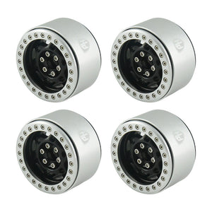 Powerhobby Aluminum 2.2" Beadlock Wheels Black Star (4) 1/10 Rock Crawler