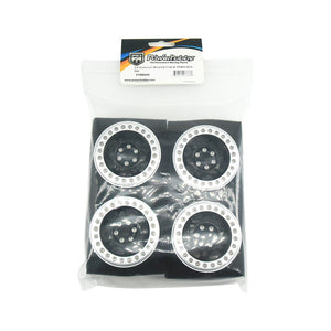 Powerhobby Aluminum 2.2" Beadlock Wheels Black Star (4) 1/10 Rock Crawler
