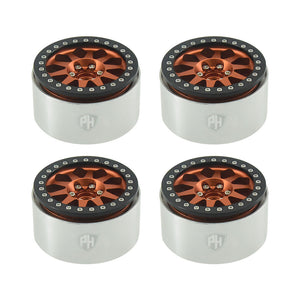 Powerhobby Aluminum 2.2" Beadlock Wheels Orange (4) 1/10 Rock Crawler
