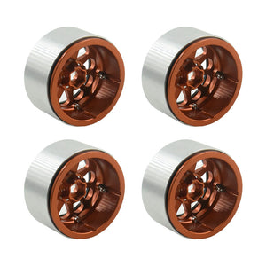 Powerhobby Aluminum 2.2" Beadlock Wheels Orange (4) 1/10 Rock Crawler