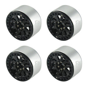 Powerhobby Aluminum 2.2" Beadlock Wheels Black (4) 1/10 Rock Crawler