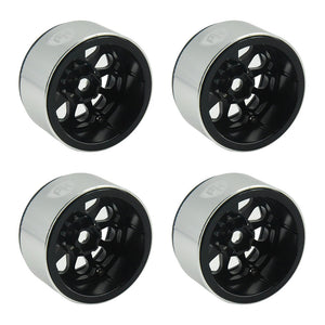 Powerhobby Aluminum 2.2" Beadlock Wheels Black (4) 1/10 Rock Crawler