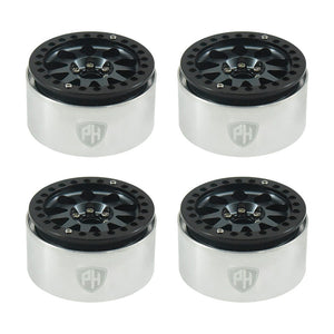 Powerhobby Aluminum 2.2" Beadlock Wheels Grey (4) 1/10 Rock Crawler