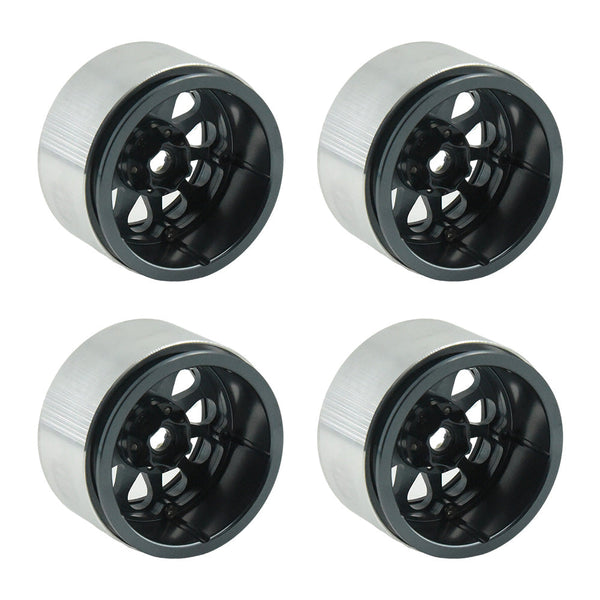 Powerhobby Aluminum 2.2" Beadlock Wheels Grey (4) 1/10 Rock Crawler