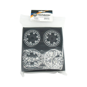 Powerhobby Aluminum 2.2" Beadlock Wheels Black / Silver (4) 1/10 Rock Crawler