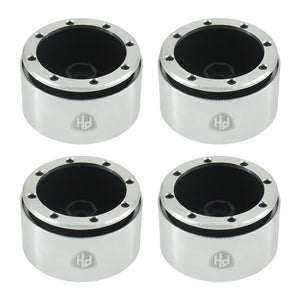 Powerhobby Aluminum 2.2" Beadlock Wheels Black / Silver (4) 1/10 Rock Crawler