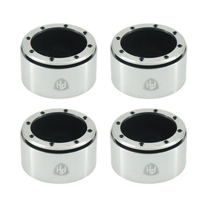 Powerhobby Aluminum 2.2" Beadlock Wheels Silver / Black (4) 1/10 Rock Crawler