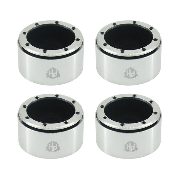 Powerhobby Aluminum 2.2" Beadlock Wheels Silver / Black (4) 1/10 Rock Crawler