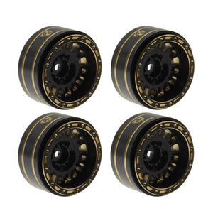 Powerhobby 1.2" Brass Beadlock Wheels (4) 1/18 / 1/24 Rock Crawler