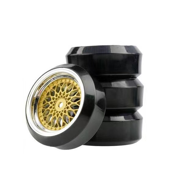 Powerhobby Mounted 1/10 Drift Car Tires Curved (4) 9mm Offset