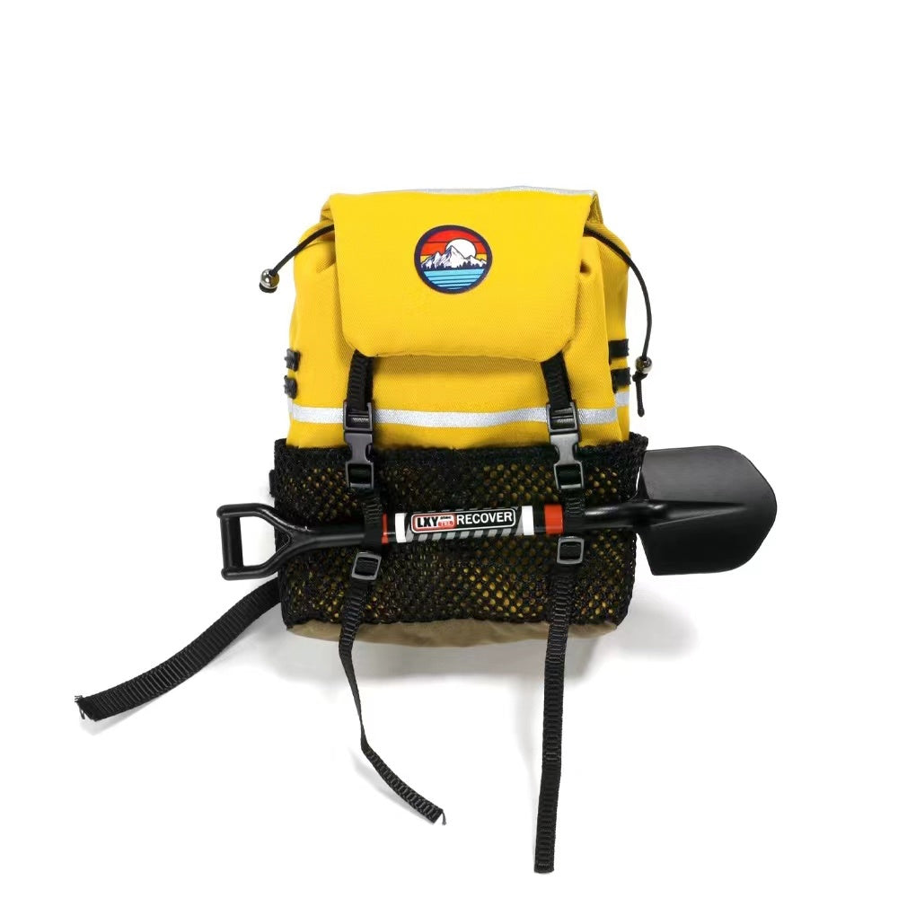 Powerhobby Bag w Metal Shovel Decoration 1/10 Rock Crawler Accessories Yellow