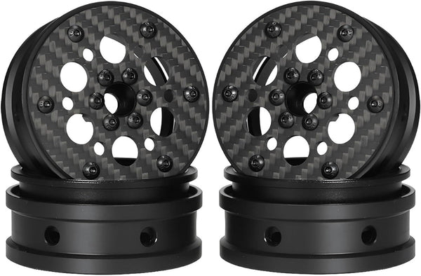 Powerhobby 2.2" Carbon Fiber Lightweight Beadlock Wheels 1/10 Rock Crawler D