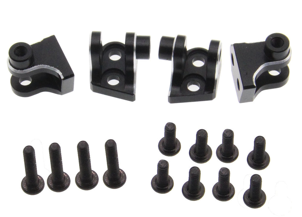 Powerhobby Aluminum Lower 4-Link Mount Set Black Losi Mini LMT