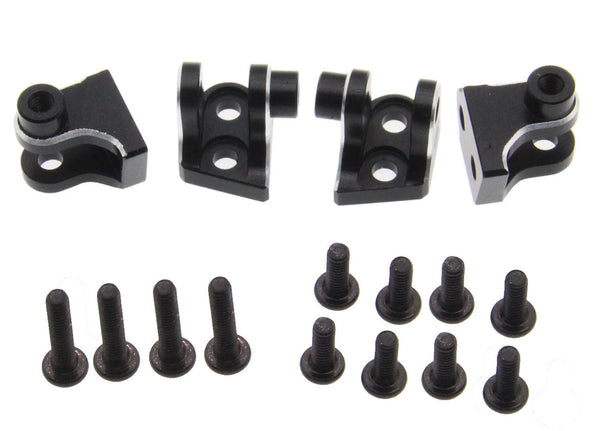 Powerhobby Aluminum Lower 4-Link Mount Set Black Losi Mini LMT